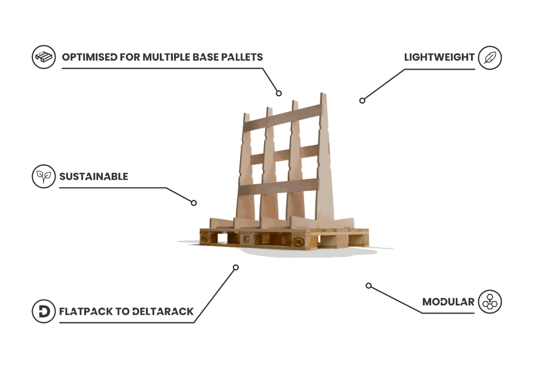Wooden pallet rack for tiles Strong, durable, and practical Deltar